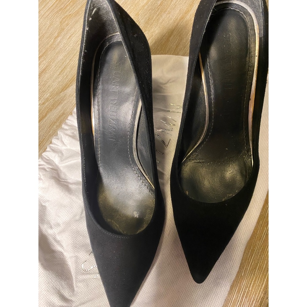 Black Suede Stuart Weitzman Heels